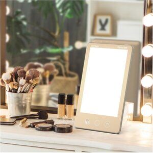 Verilux HappyLight Luxe Touch Light Therapy Makeup Desk Lamp - White
